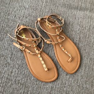 Mossimo Tan studded Gladiator sandals size 8